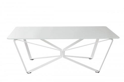 Стіл журнальний LUTON R 125х70 Nicolas скло білий глянець